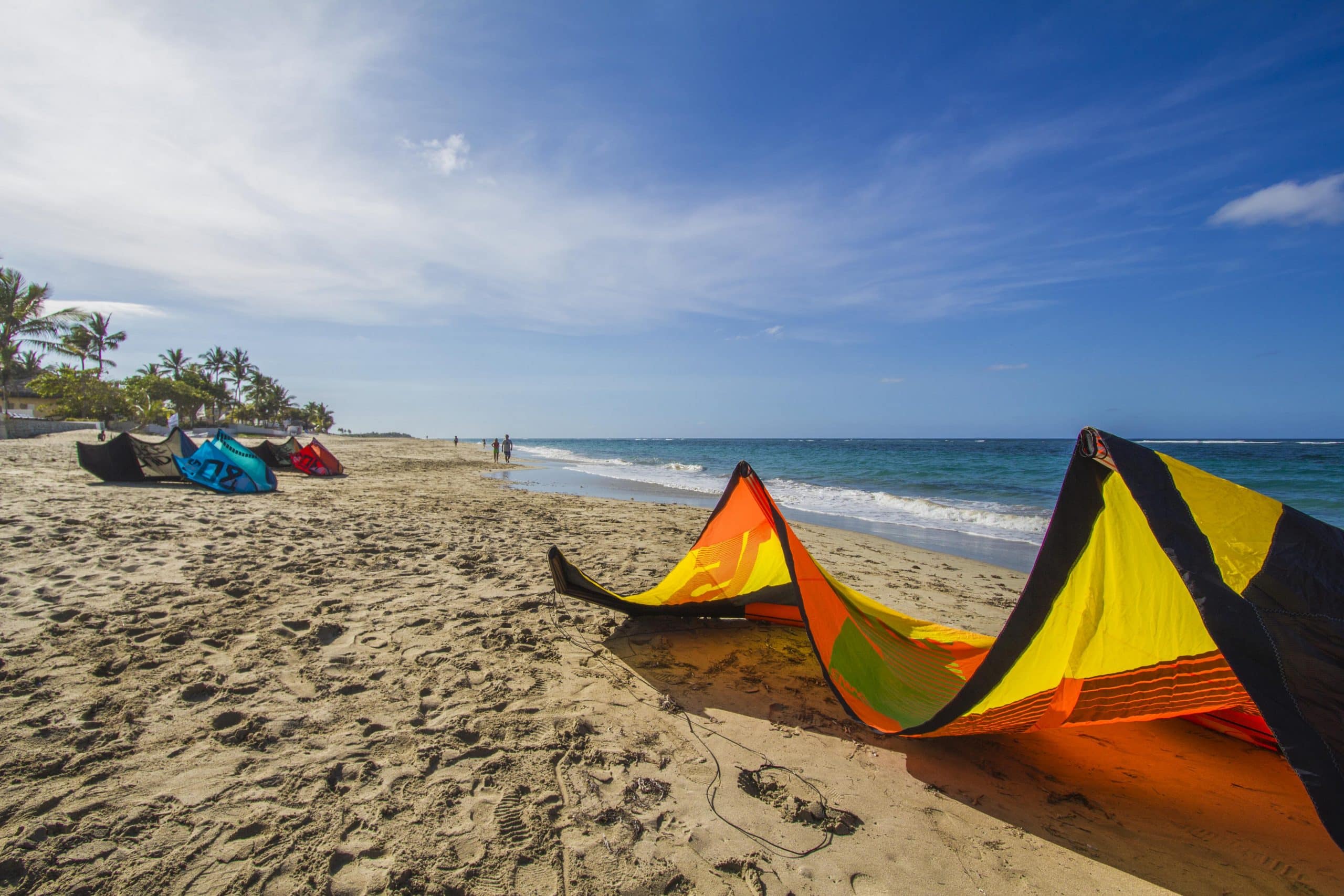 kite-surfing-kite-laying-on-beach-cabarete