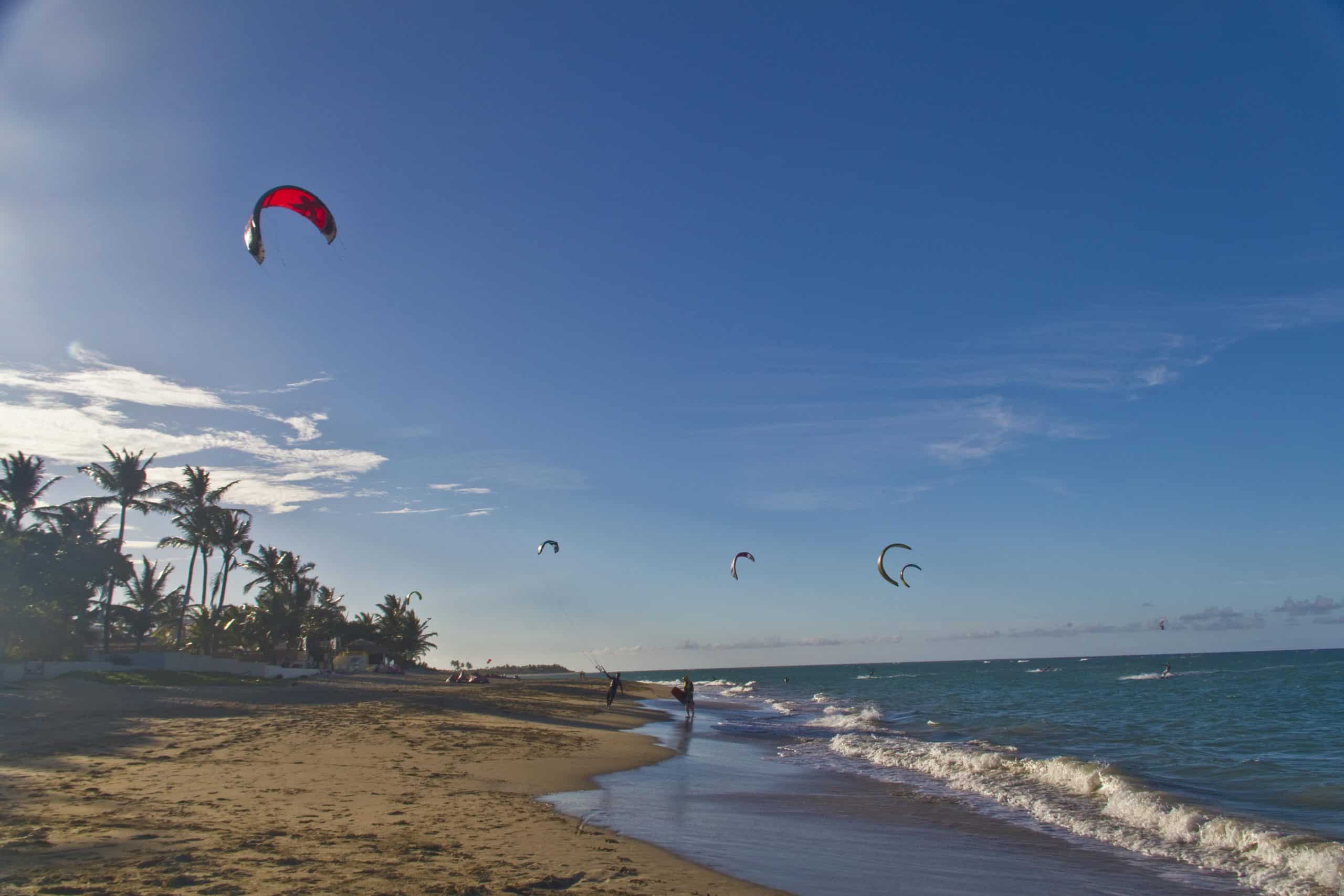 kite-surfing-kites-in-water-cabarete-beach-dominican-republic