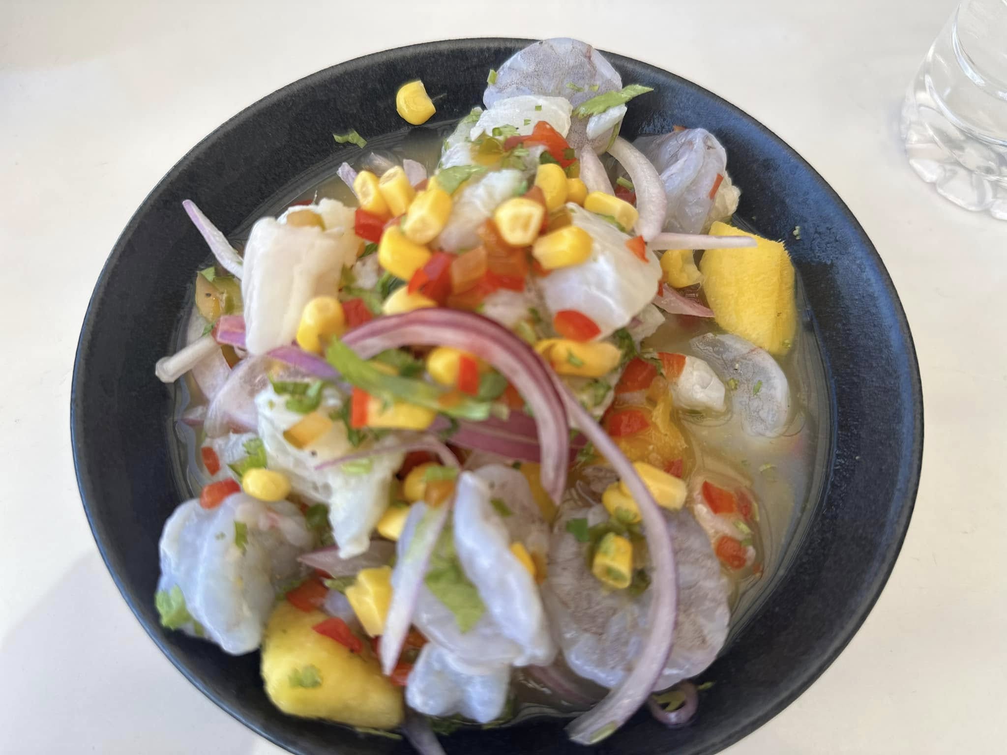 Tropical ceviche in Cabo