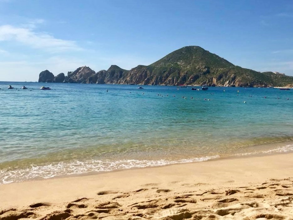 blue waters and golden sand Medano Beach