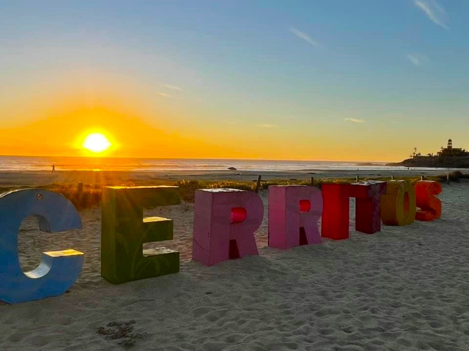 Sunset on Playa Cerritos beach