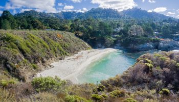 Gibson's Beach on a sunny day, Point Lobos State Natural Reserve, Carmel-by-the-Sea, Monterey Peninsula, California