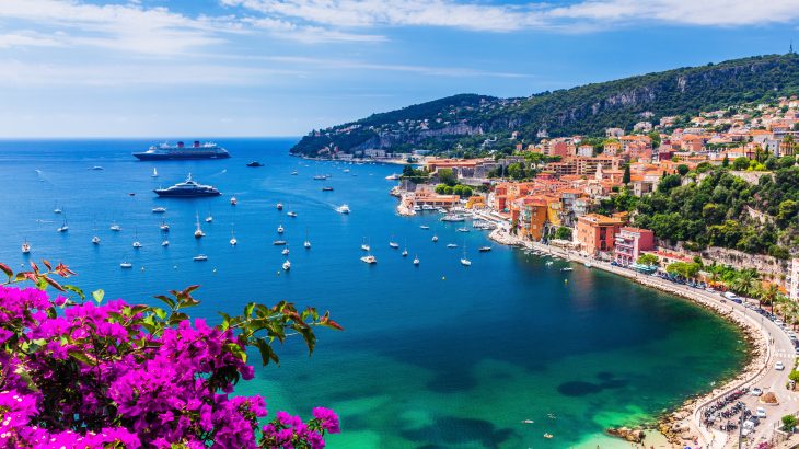 Villefranche sur Mer, France. Seaside town on the French Riviera or CÃ´te d `Azur